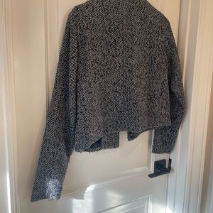 Apt. 9 Navy and White Herringbone Jacket